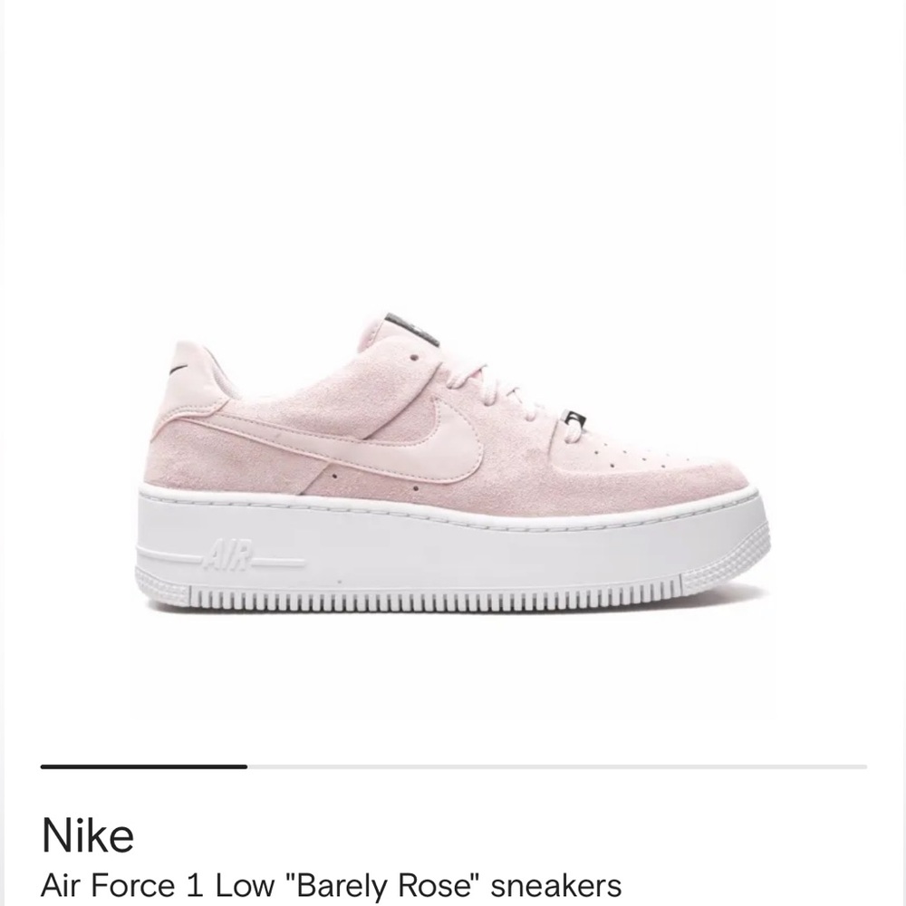 Nike Women's Pink Platform Air Force 1 Sneakers